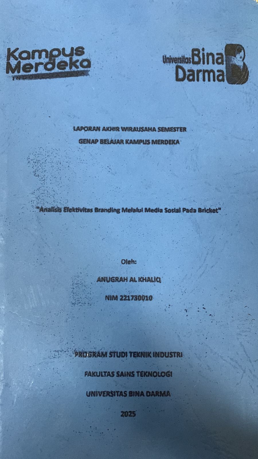 Cover Analiasis efektivitas branding melaui media sosial pada bricket