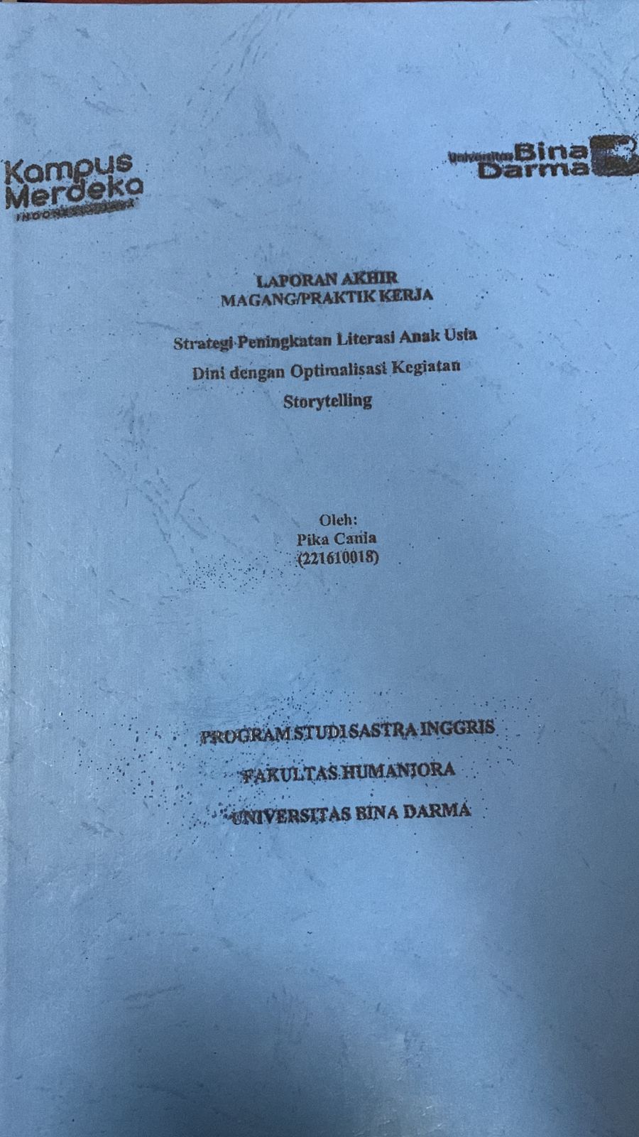 Cover Strategi peningkatan literasi anak usia dini dengan optimalisasi kegiatan storytelling