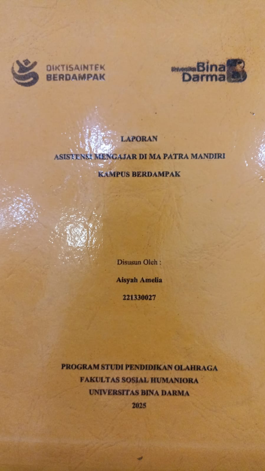 Cover Laporan Asistensi Mengajar di MA Patra Mandiri Kampus Berdampak