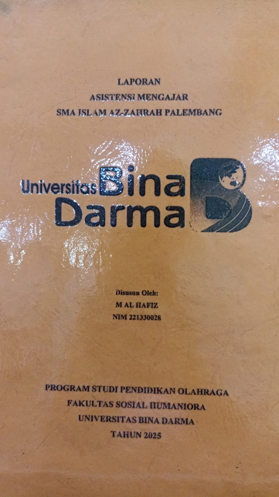 Cover Laporan Asistensi Mengajar SMA Islam Az-zahrah Palembang