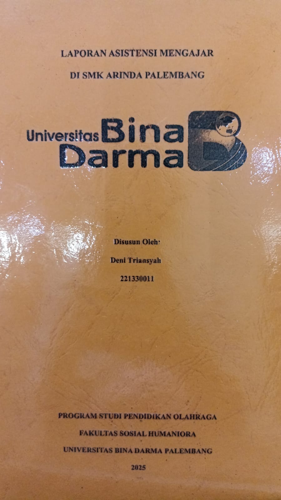 Cover Laporan Asistensi Mengajar di Sekolah Menengah Kejuruan Arinda Palembang