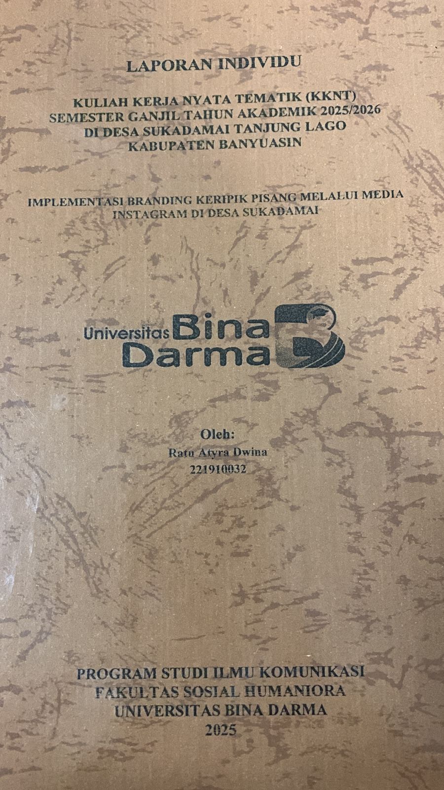 Cover Implementasi Branding Keripik Pisang Melaui Media Instagram Di Desa Sukadamai