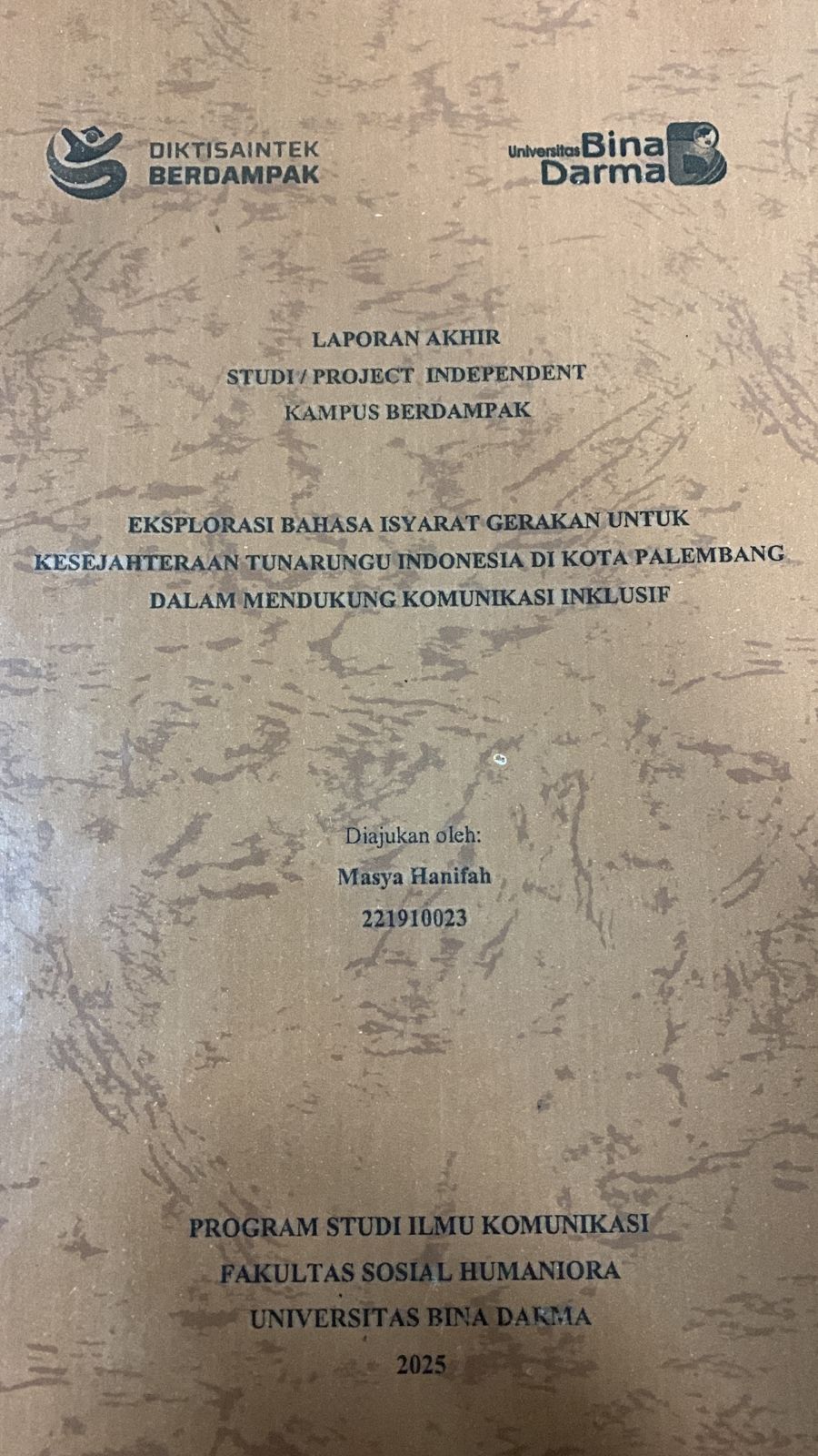 Cover Eksplorasi Bahasa Isyarat Gerakan Untuk Kesejahteraan Tunarungu Indonesia Di Kota Palembang Dalam Mendukung Komunikasi Inklusif