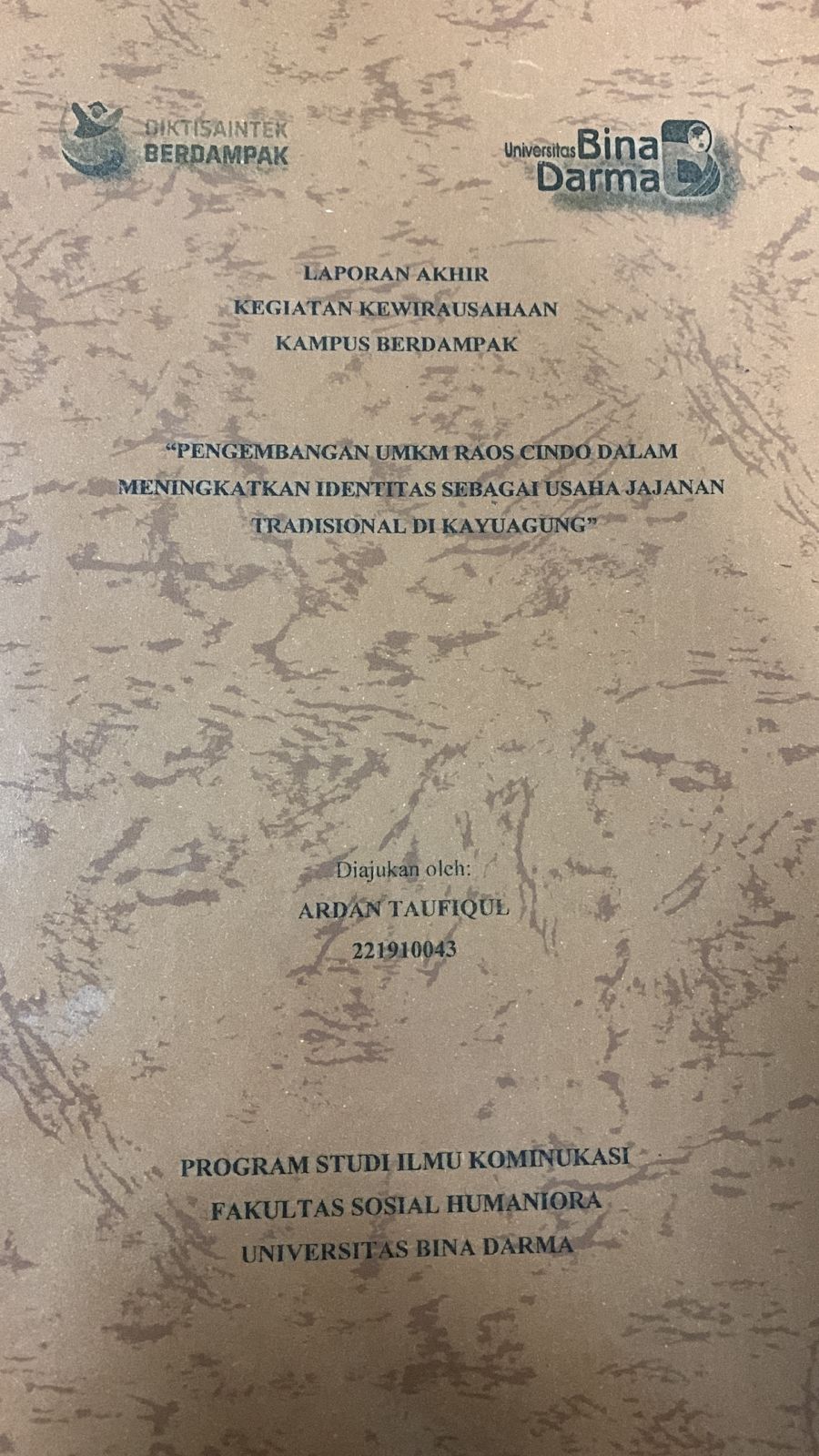 Cover Pengembangan UMKM Roas Cindo Dalam Meningkatkan Identitas Sebagai Usaha Jajanan Tradisional Di Kayuagung