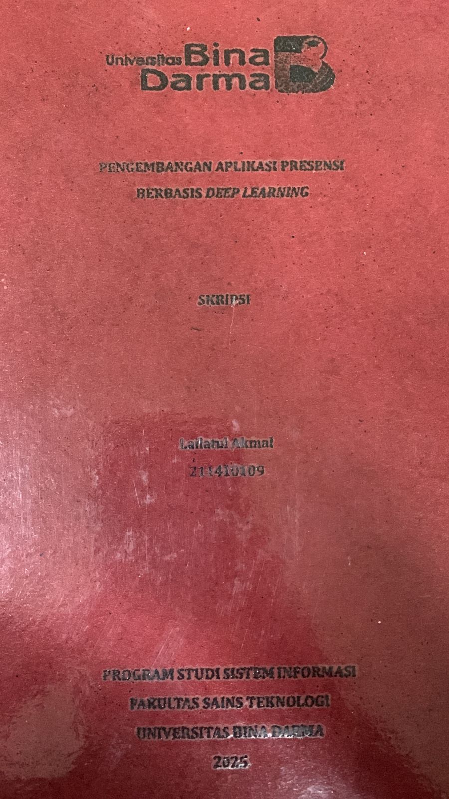 Cover Pengembangan aplikasi presensi berbasis deep learning
