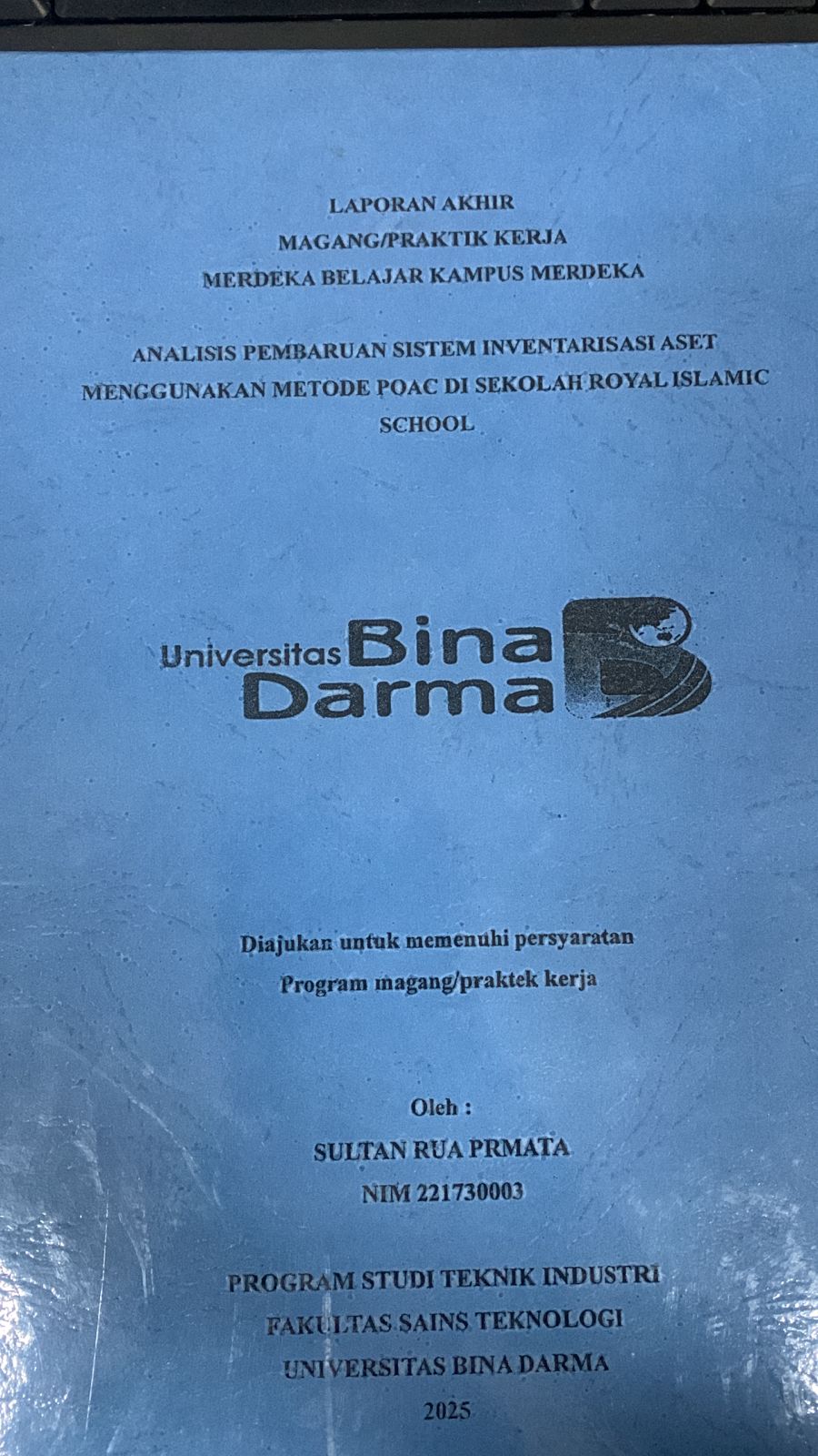 Cover Analisis pembaruan sistem inventarisasi aset menggunakan metode POAC di sekolah royal islamic School