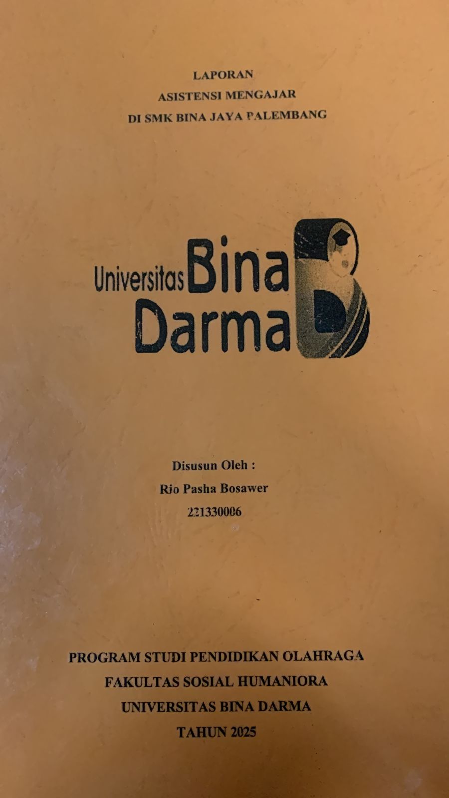 Cover Laporan Asistensi Mengajar Di SMK Jaya Palembang