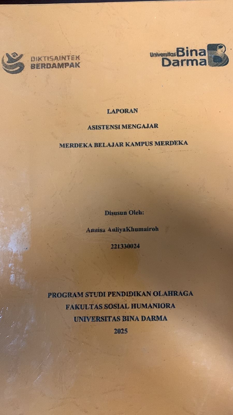 Cover Laporan Asistensu Mengajar Merdeka Belajar Kampus Merdeka