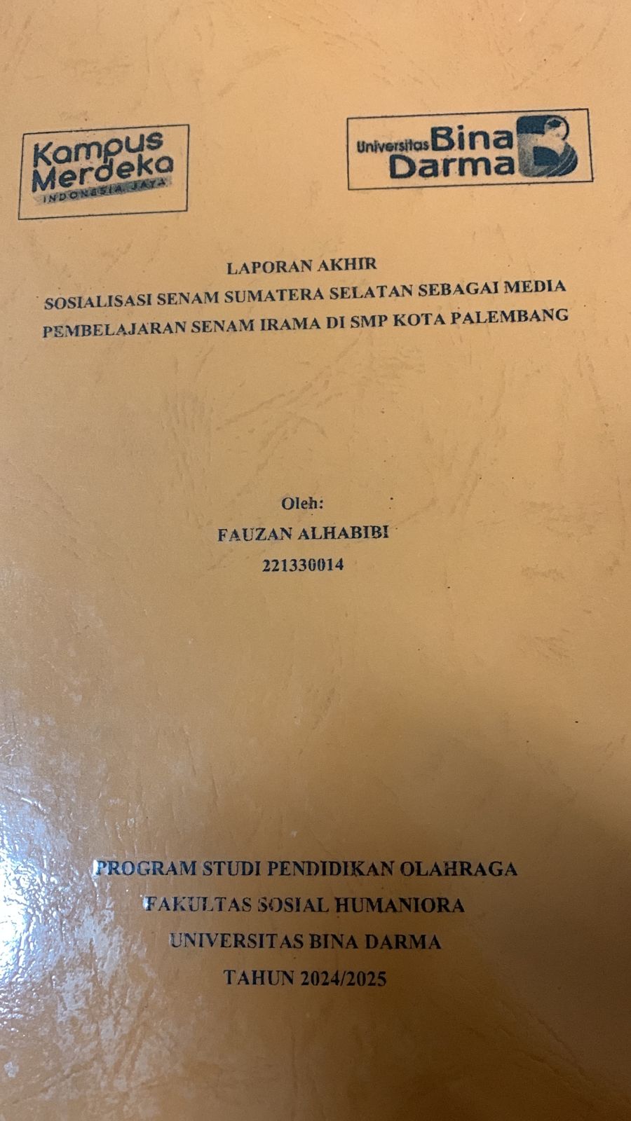 Cover Sosialisasi Senam Sumsel Sebagai Media Pembelajaran Senam Irama Di SMP Kota Palembang