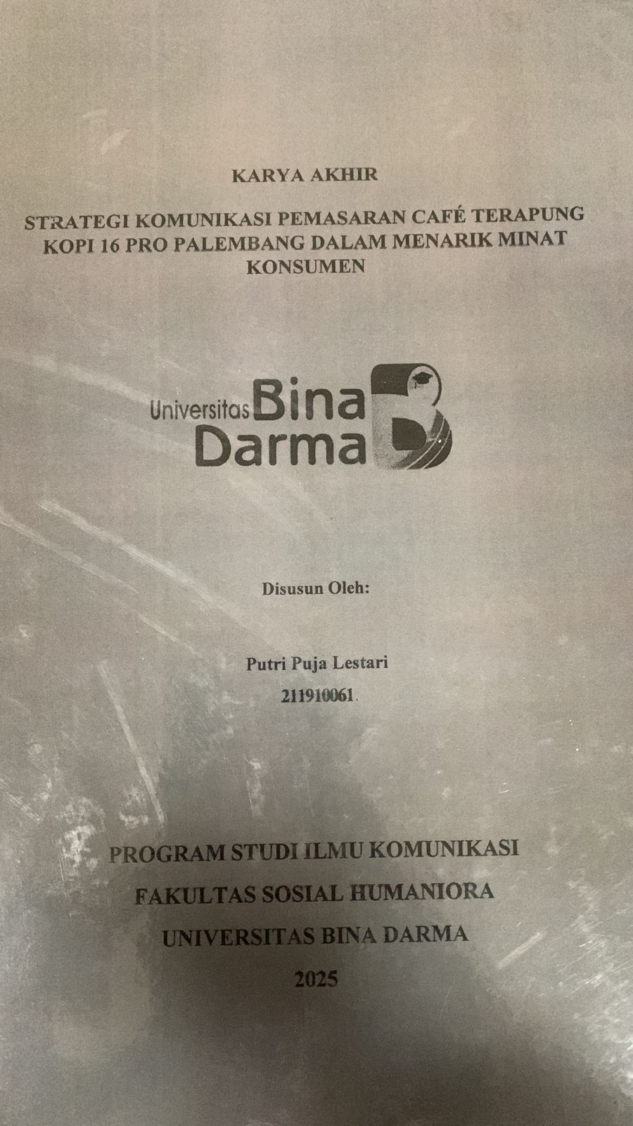 Cover Strategi Komunikasi Pemasaran Cafe Terapung Kopi 16 Pro Palembang dalam Menarik Minat Konsumen