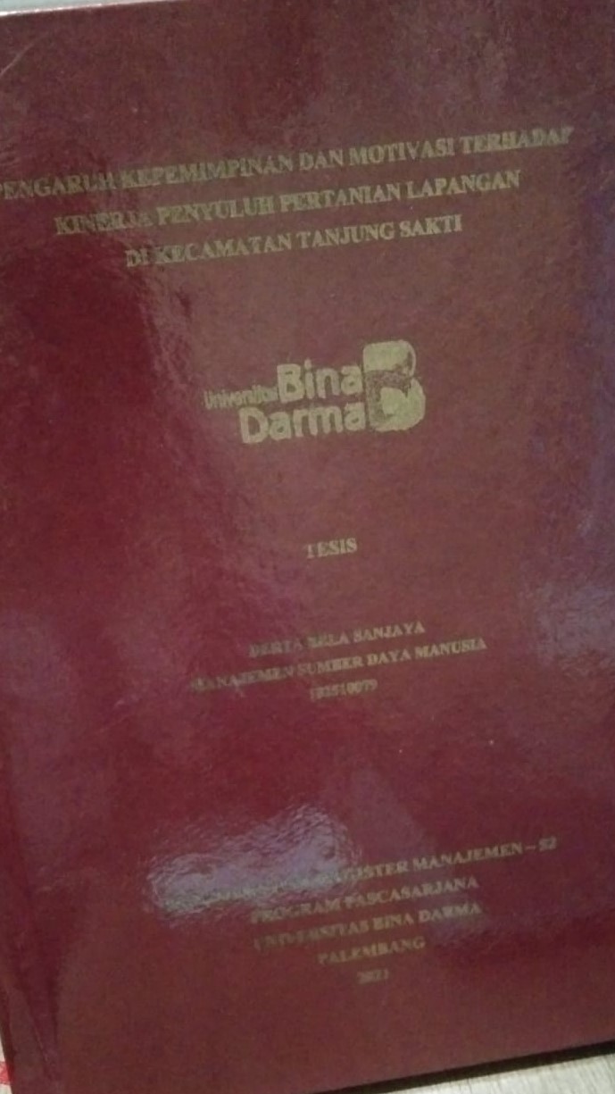Cover PENGARUH GAYA KEPEMIMPINAN DAN MOTIVASI TERHADAP KINERJA KARYAWAN SAAT PANDEMI COVID-19 (STUDI KASUS: DW BATIQA HOTEL PALEMBANG) / MUHAMMAD FATONI