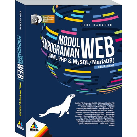Cover MODUL PEMROGRAMAN WEB (HTML, PHP, DAN MYSQL/MARIADB) / Budi Raharjo