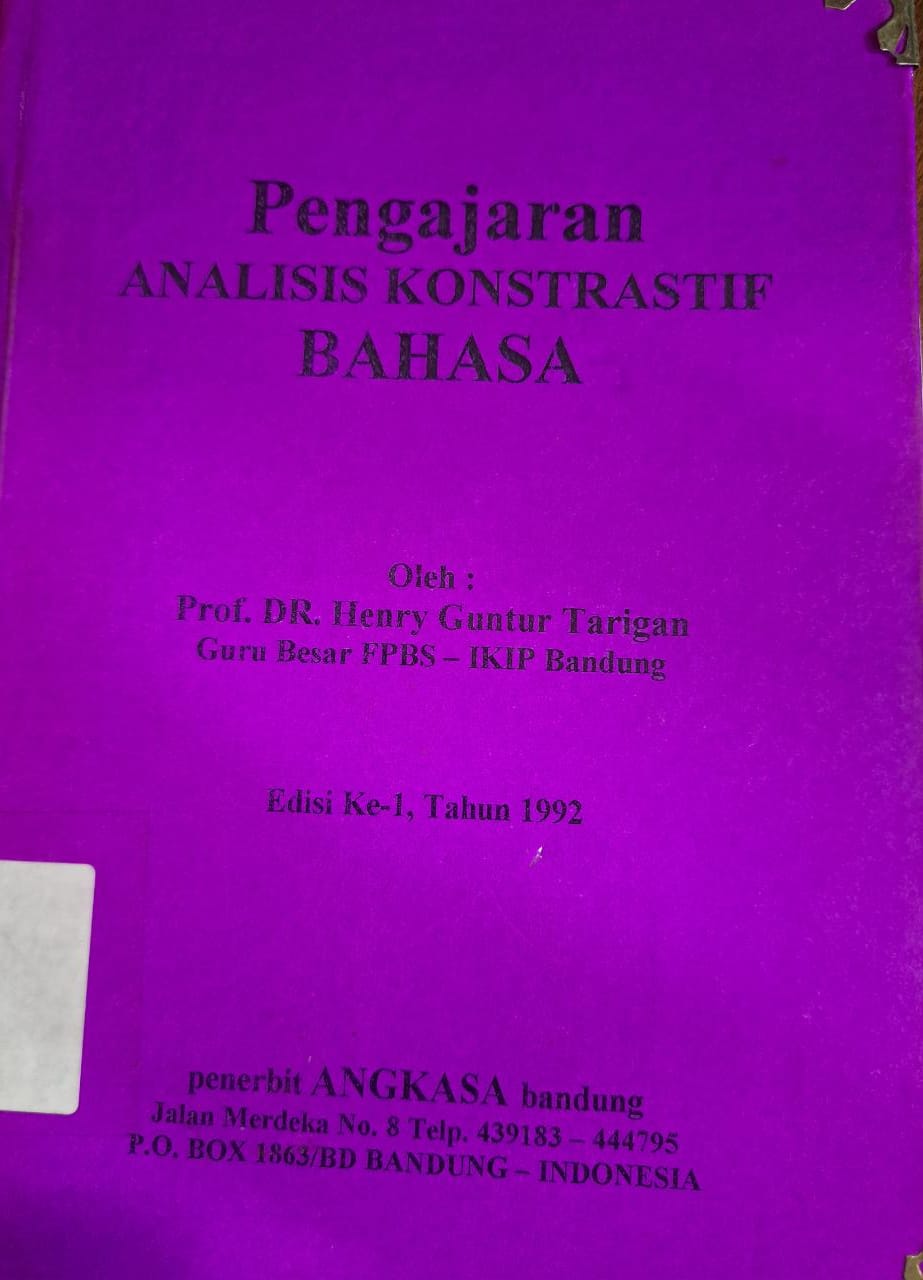 Cover PENGAJARAN ANALISIS KONSTRASTIF BAHASA / Prof. DR. Henry Guntur Tarigan