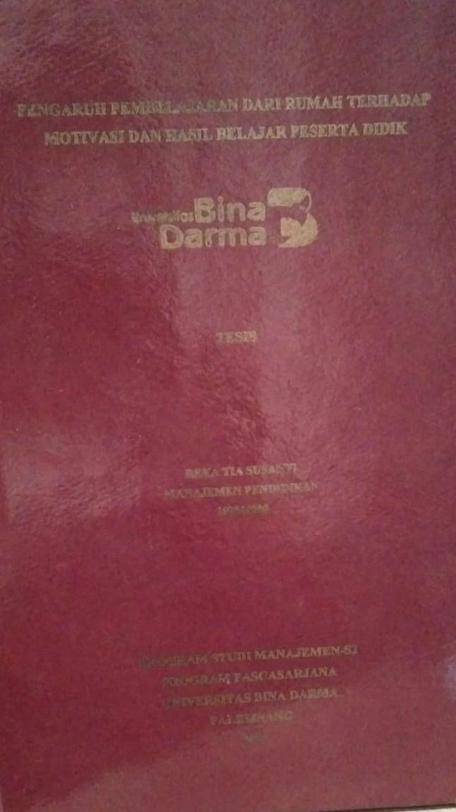 Cover PENGARUH PEMBELAJARAN DARI RUMAH TERHADAP MOTIVASI DAN HASIL BELAJAR PESERTA DIDIK / REKA TIA SUSANTI