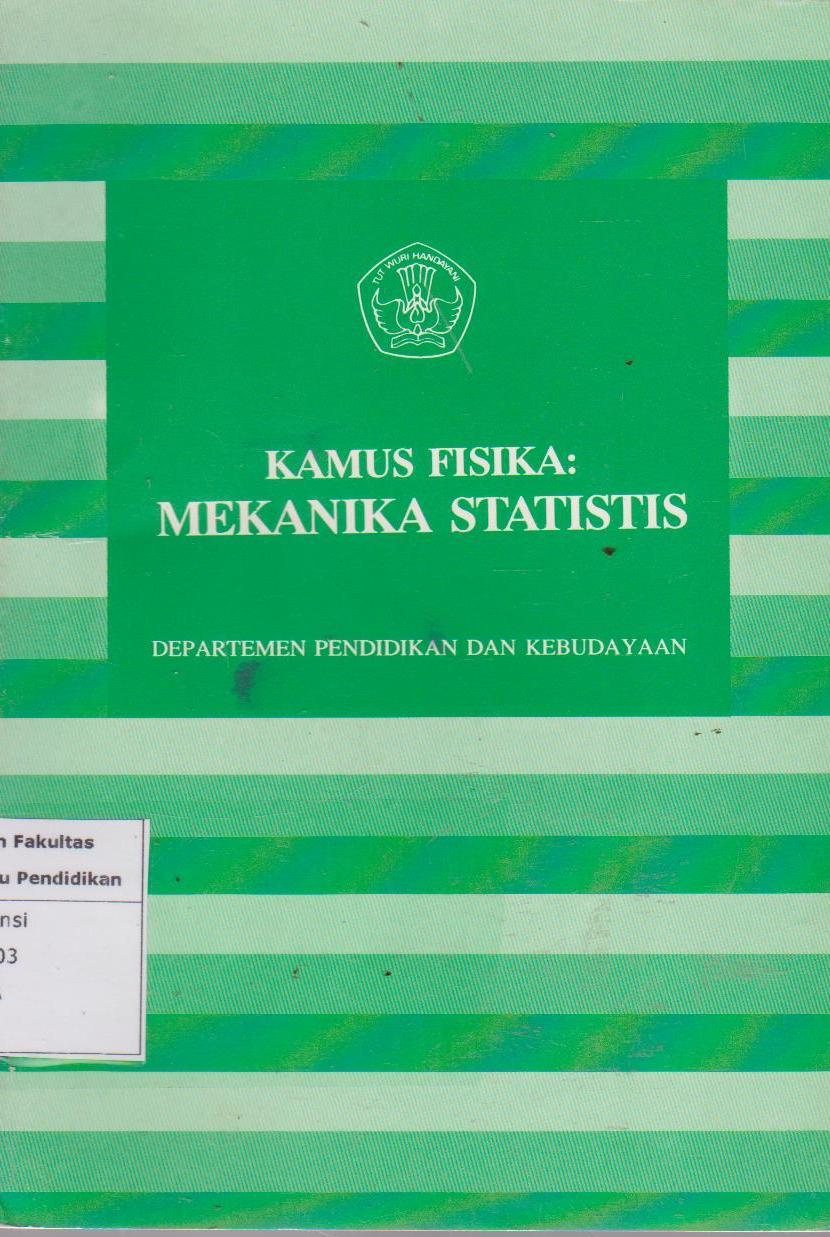 Cover KAMUS FISIKA MEKANIKA / Departemen Pendidikan dan Kebudayaan