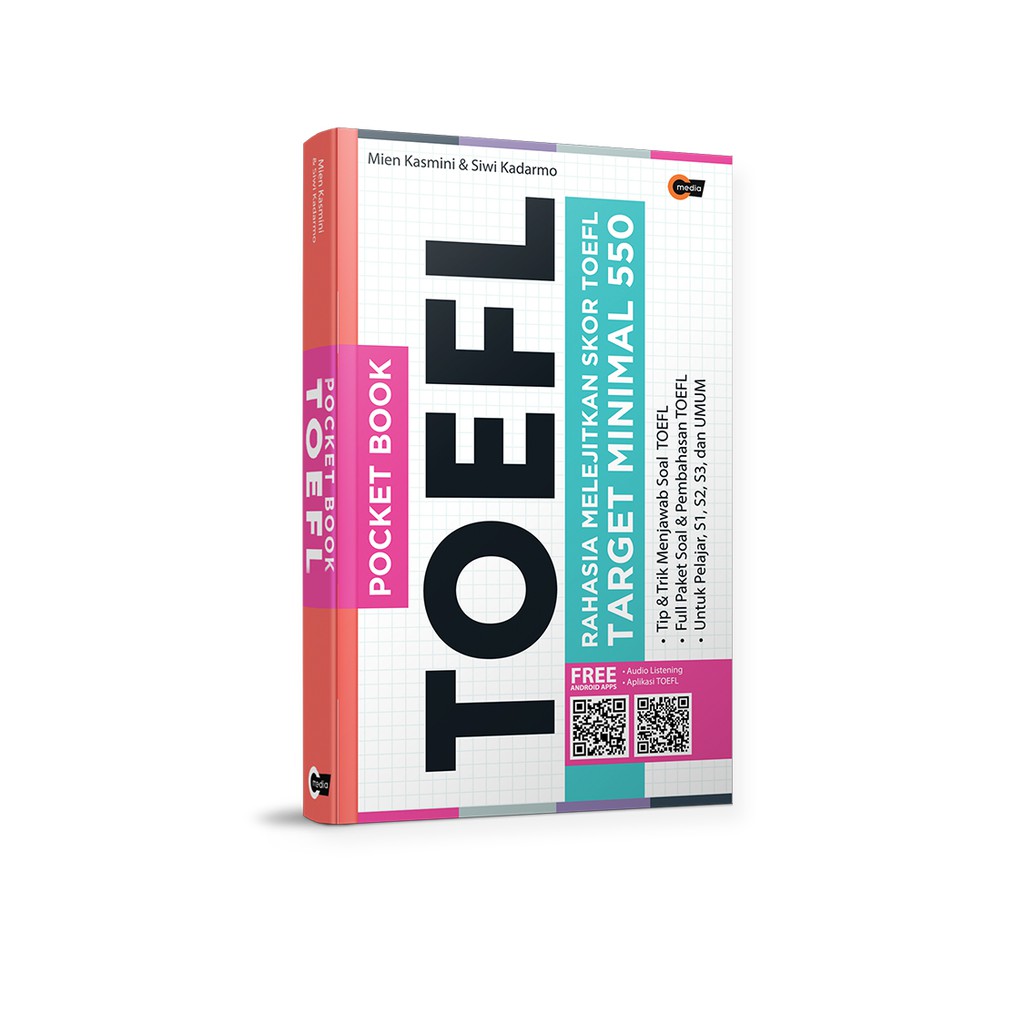 Cover Pocket Book TOEFL :  Rahasia Melejitkan Skor TOEFL Terget Minimal 550 / Mien Kasmini & Siwi Kadarmo