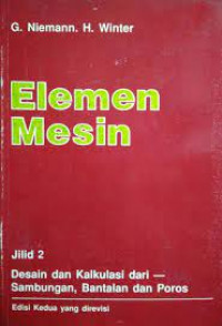 Cover ELEMEN MESIN / G. Nieman dan H. Winter