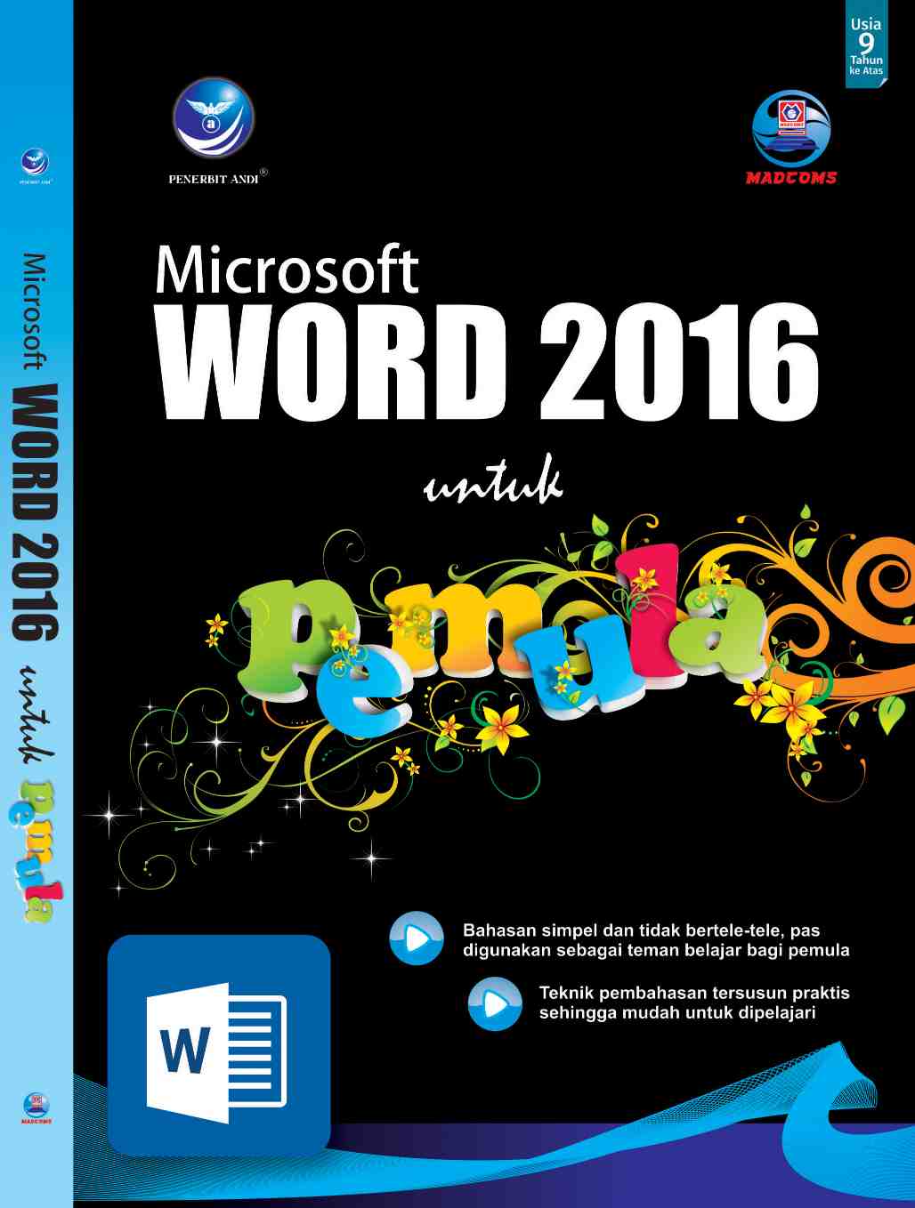Cover MICROSOFT WORD 2016 UNTUK PEMULA / Madcoms