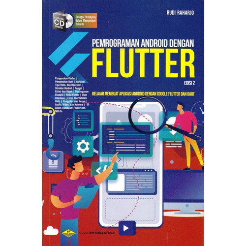 Cover PEMROGRAMAN ANDROID DENGAN FLUTTER, EDISI 2 / Budi Raharjo
