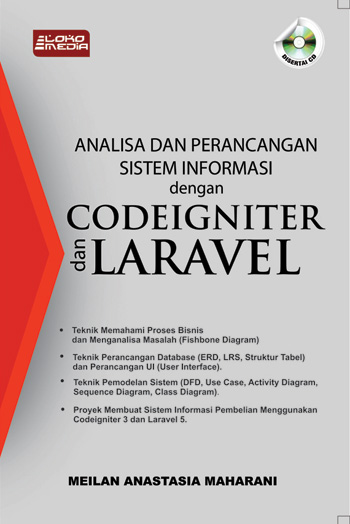 Cover Analisa dan Perancangan Sistem Informasi dengan Codeigniter dan Laravel / Meilan Anastasia Maharani
