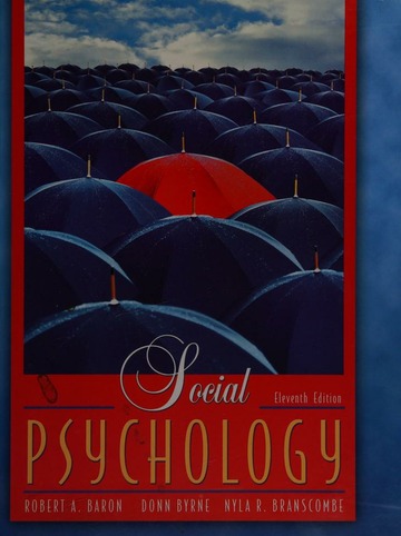 Cover SOCIAL PSYCHOLOGY / Robert A. Baron