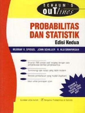 Cover PROBABILITAS DAN STATISTIK / Murray R. Spiegel, John Schiller, & R. Alu Srinivasan