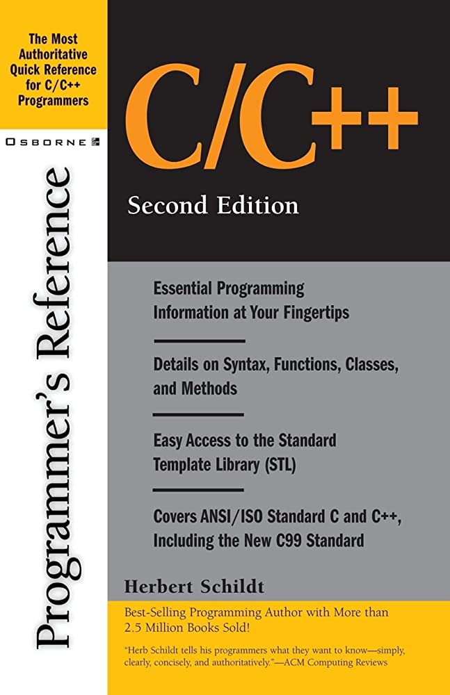 Cover C/C++ :  Programmer's Reference / Herbet Schildt