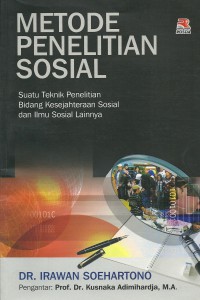 Cover METODE PENELITIAN SOSIAL / Irawan Soehartono