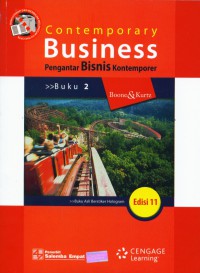 Cover [Contemporary Business. Bahasa Indonesia] Pengantar Bisnis Kontemporer Jilid II / Boone