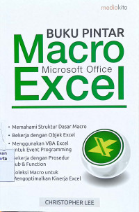 Cover BUKU PINTAR MACRO MICROSOFT OFFICE EXCEL / Christopher Lee