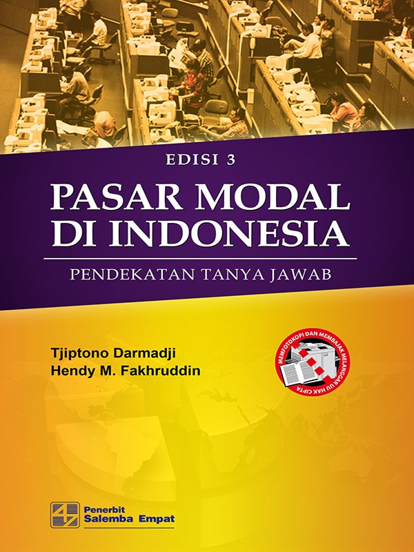 Cover PASAR MODAL DI INDONESIA :  Edisi 3 / Tjiptono Darmadji ; Hendy M. Fakhruddin