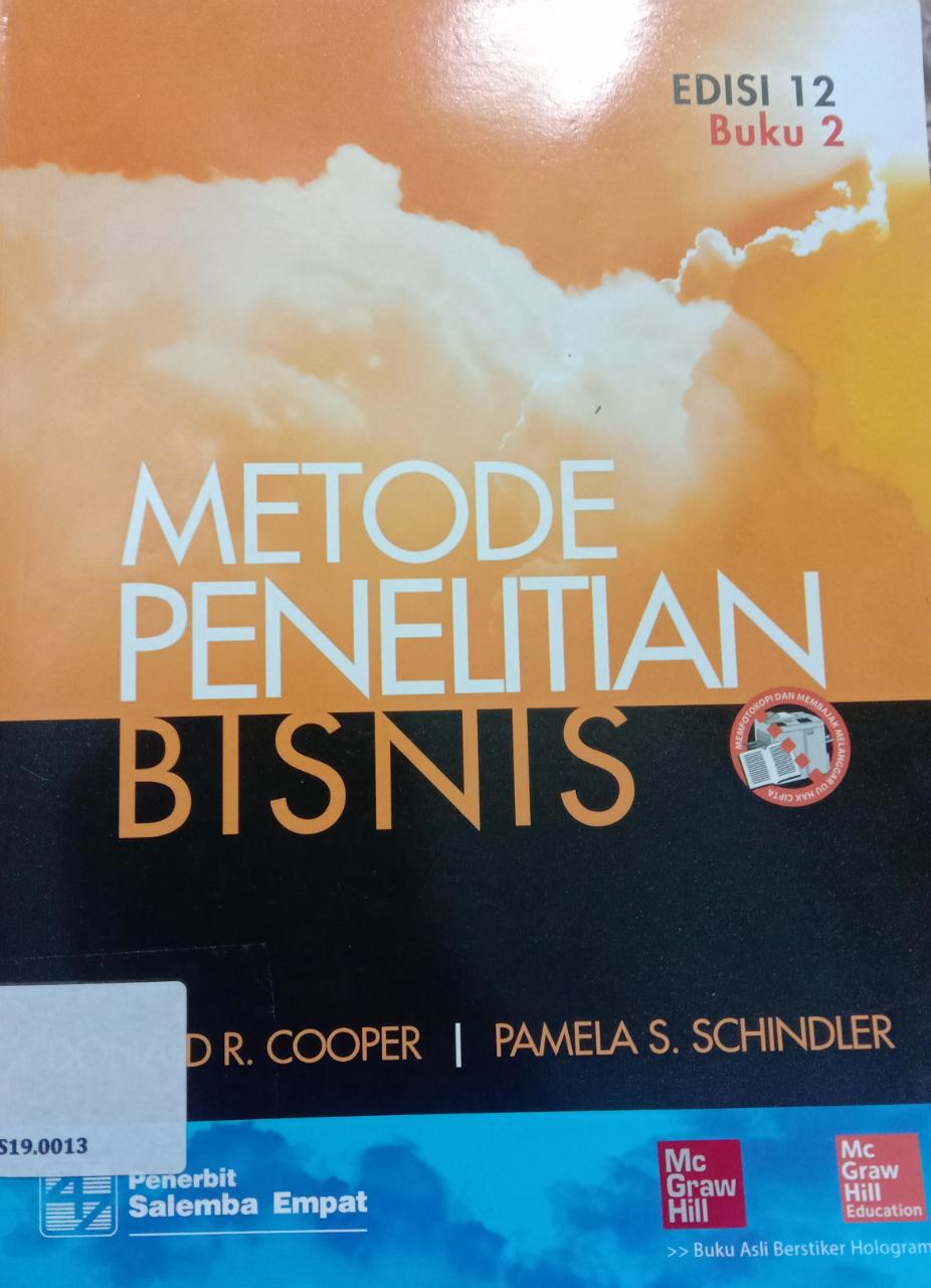 Cover METODE PENELITIAN BISNIS :  Edisi 12 Buku 2 / Donald R,Cooper