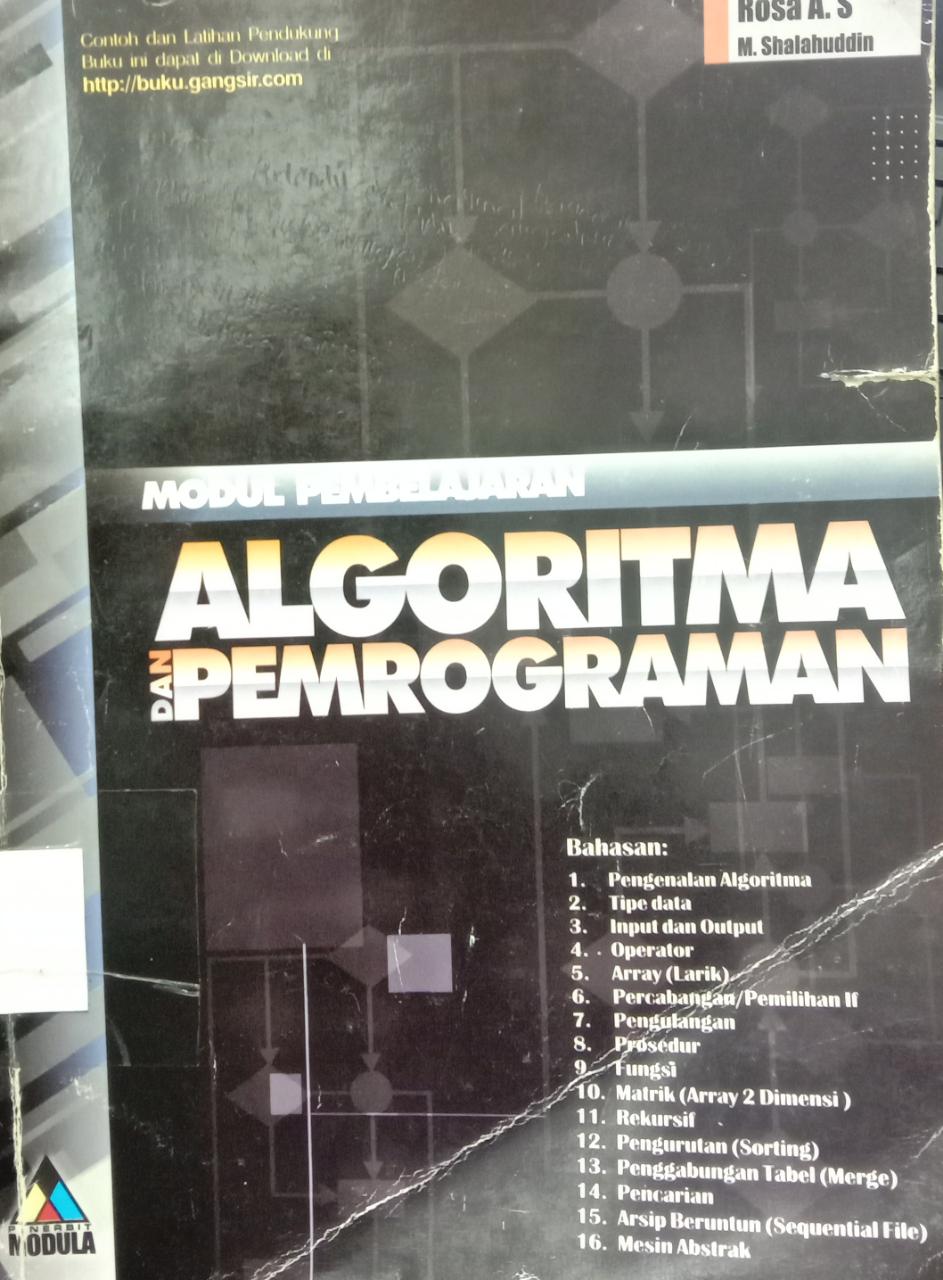 Cover MODUL PEMBELAJARAN AlGORITMA DAN PEMROGRAMAN / Rosa