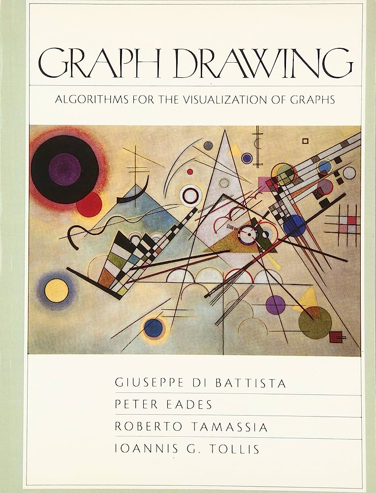 Cover GRAPH DRAWING :  Algorithms For the Visualization of Graphs / Giuseppe Di Battista, Peter Eades, Roberto Tamassia, dan Ioannis G. Tollis.