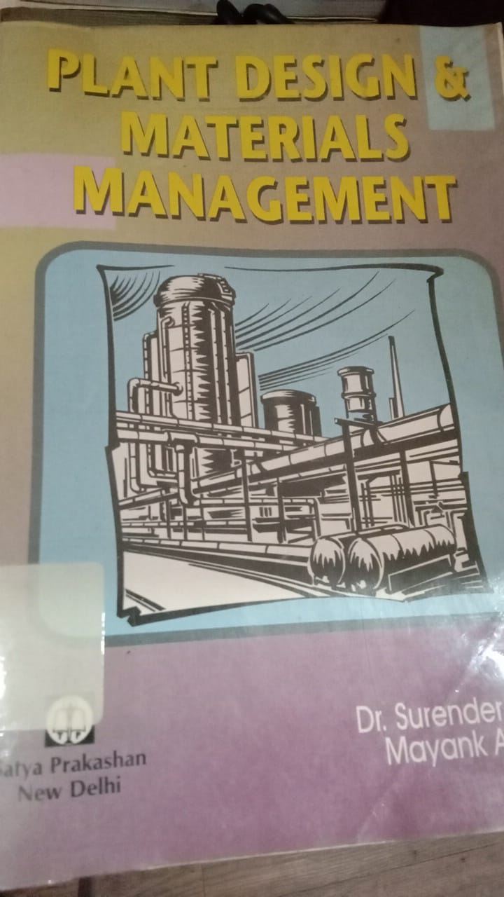 Cover PLANT DESIGN DAN MATERIALS MANAGEMENT / Surender Kumar ; Mayank Agarwal
