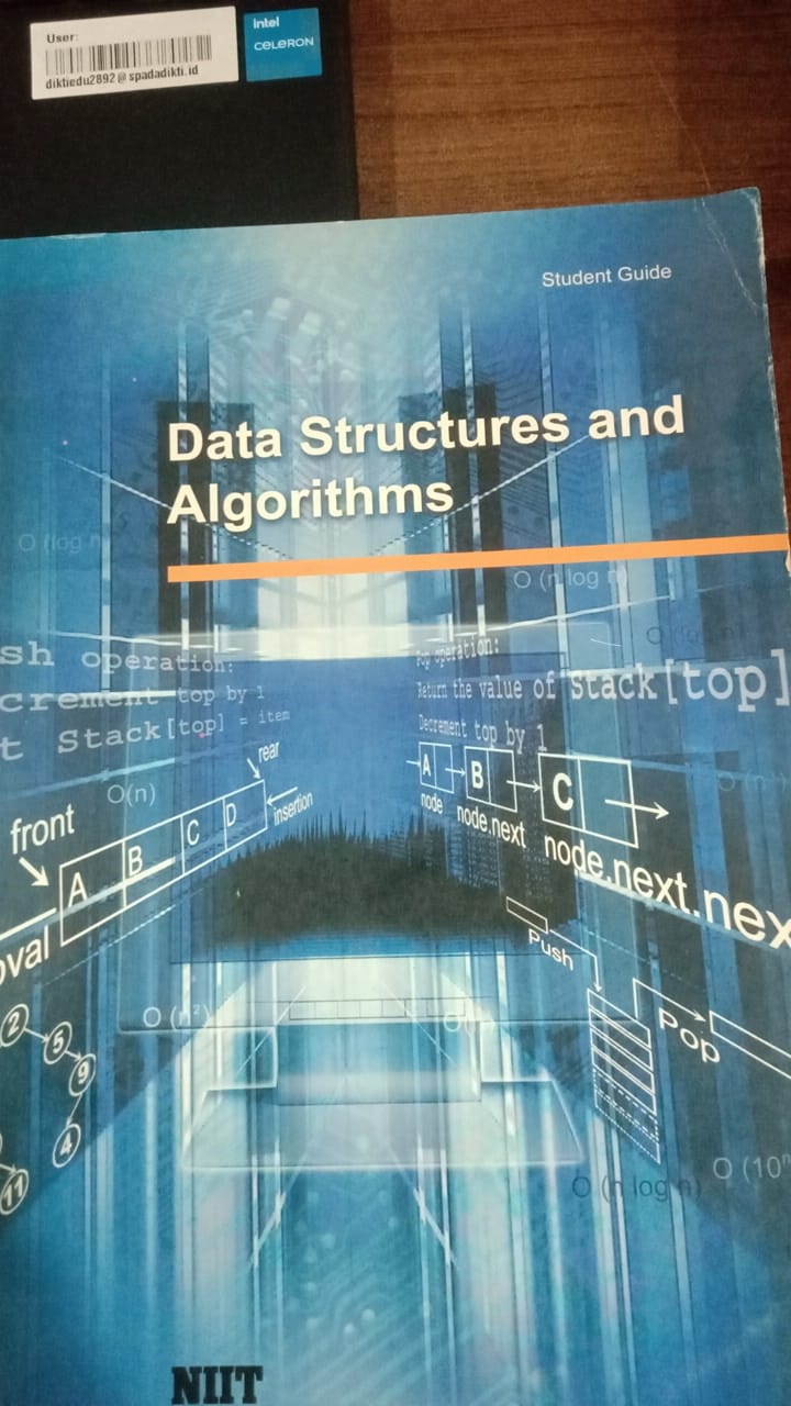 Cover DATA STRUCTURES AND ALGORITHMS / NIIT